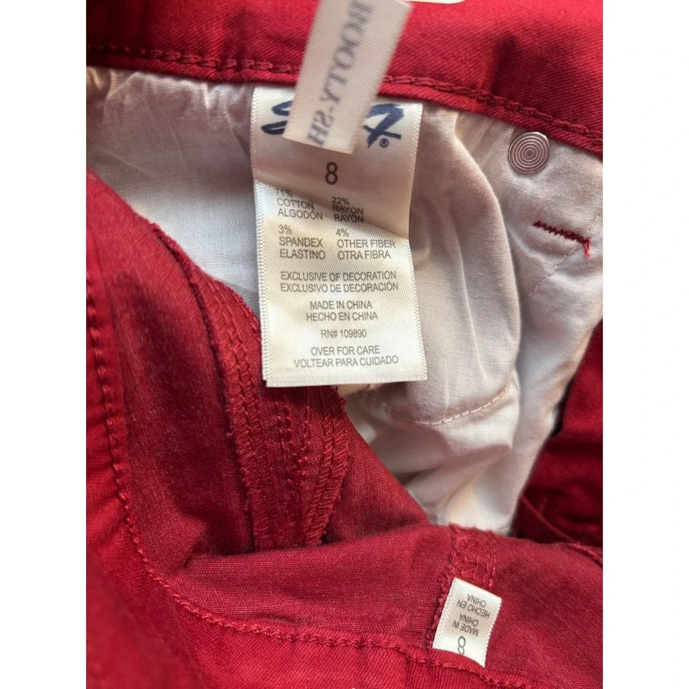 Seven7 High-Rise Skinny Jeans with Booty Shaper Size 8 NWT Red Dahlia MSRP $69